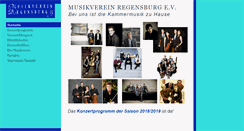 Desktop Screenshot of musikverein-regensburg.de