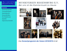 Tablet Screenshot of musikverein-regensburg.de